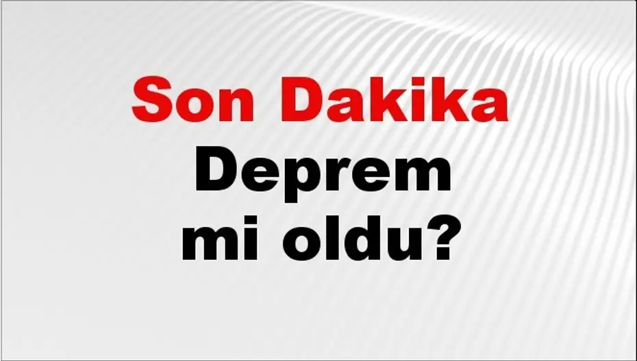 Deprem listesi